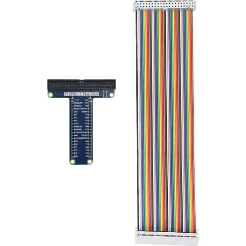 Raspberry Pi 40pin GPIO Extension Board + 40 Pin GPIO Cable Adapter Female to Female compatible for Orange Pi Raspberry Pi 4/3