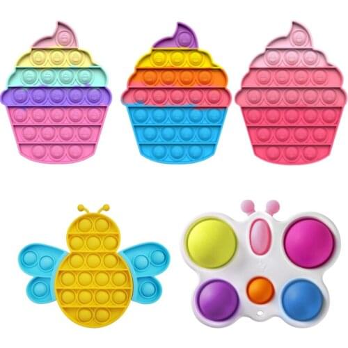 Sensory Fidget Toys Push Pops Bubble Sensory Toy Autism Needs Squishy Stress Reliever Toys Fidget Toy Push Bubble Fidget Toys