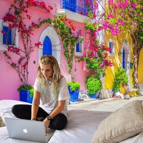 Nordic city street tapestry beautiful rural landscape digital printing hanging cloth wall decor mural aesthetics beach towel