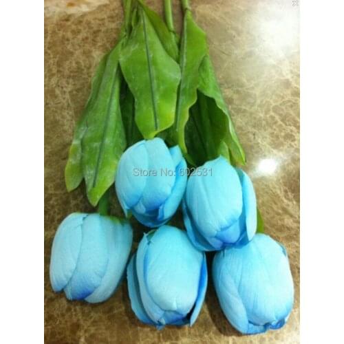 SPR 10pcs/lot single tulips artificial flowers wedding bride holding flowers home decoration wedding decoration flowers