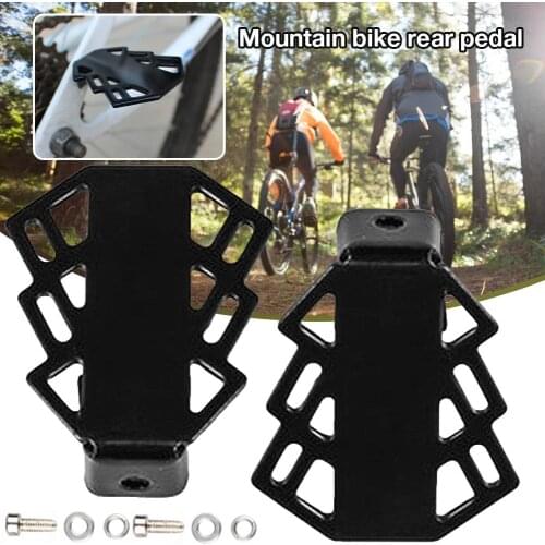 Steel Mountain Bike Rear Foot Pedal Thicken Rear Folding Pedals Rear Platform Foot Feet Rest Pedal Stand Bicycle Accessories