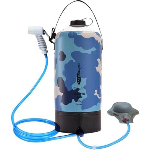 10L Camping Supplies Water Bag Outdoor Lightweight Portable Solar Shower Bag Shower Head Camping Water Storage Bag