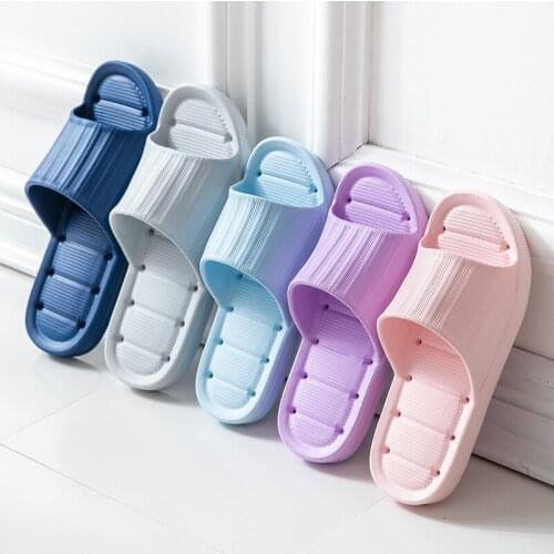 2021 womens and mens bathroom leaky slippers EVA anti-slip super soft household slippers tasteless slippers women