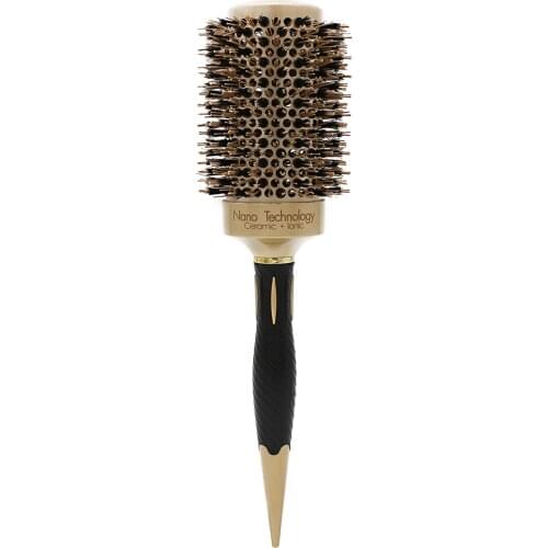 New Handle Gold Hair Round Ceramic Brush 4 Sizes Boar Bristle Hairdressing Thermal Brush For Hair Curling Aluminum Barrel Comb