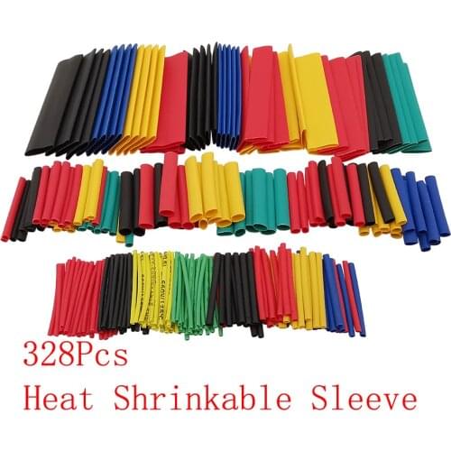 Heat Shrinkable Sleeve Assorted Shrinking Kit Polyolefin Insulated Krimpkous Heat Shrink Tubing Tube Wire Cable Wrap Sleeving
