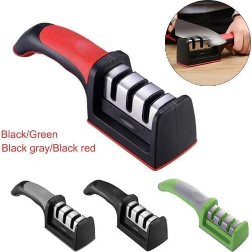 1pcs 3 Stage Professional Kitchen Knife Sharpener diamond + Tungsten Steel+Ceramic Kitchen Knife Sharpener Tools Manual Scissors