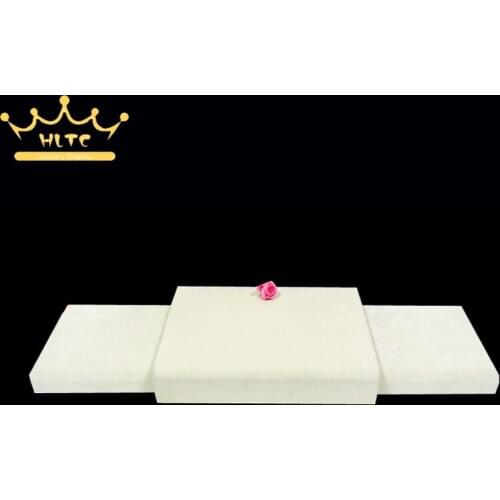 Jewelry Display 3pcs/lot Beige Velvet Bracelet Tray Jewellrey Side Substrate Jewelry Background Organizer Cases