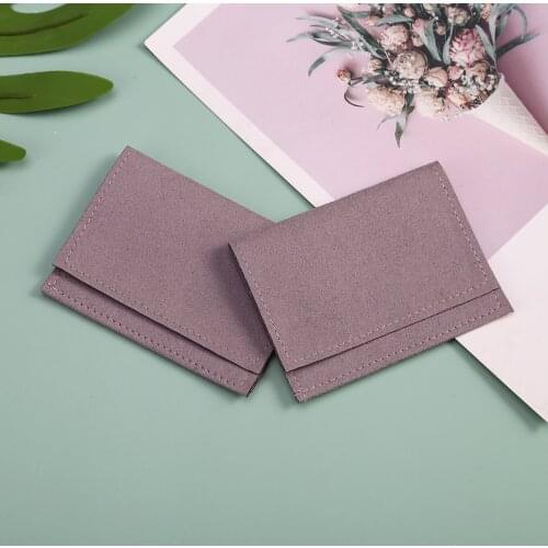 10pcs Microfiber Envelope Pouches Jewelry Packaging Bag for Rings Earings Necklace Jewellery Christmas Wedding Favor Gift Bag