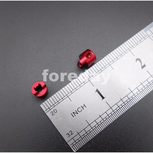 100PCS 3MM Aluminum Propeller shaft Connector rowlock Crutch Model ship Boat Red HQ Inner dia. 3mm Outer:7mm lot=100 *FD457X100