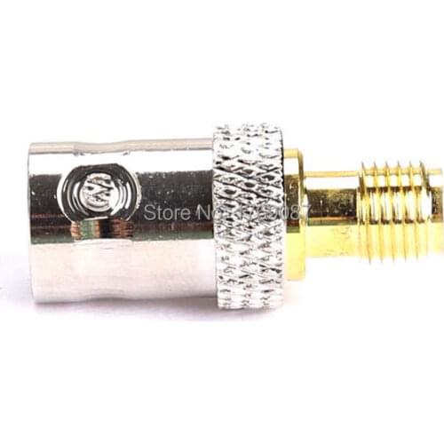 2PCS BNC Female Jack to SMA Female Jack RF Coaxial Adapter Connector