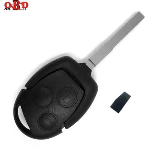 HKOBDII 3 buttons Remote key 433mhz with 4D63 chip HU101 blade for Ford Focus