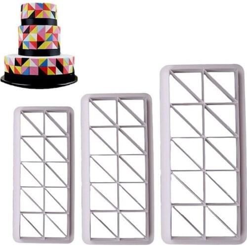 3pcs Square Cake Fondant Printing Mold Biscuit Mold Baking Tools Cake Printing Slit Film DIY Kitchen Baking Tools