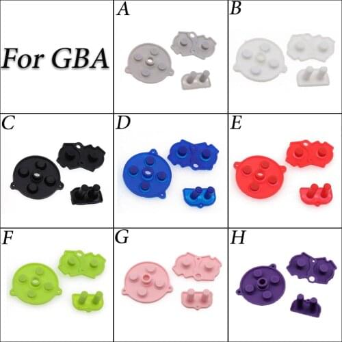 8Color Rubber Conductive Buttons AB D-pad for Nintend for Gameboy Advance for GBA Silicone Conductive Start Select keyboard