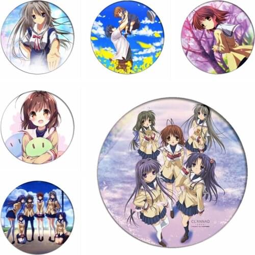 Anime CLANNAD Cosplay Badge Okazaki Tomoya Brooch Furukawa Nagisa Pins Collection bags Breastpin Costumes for Backpacks Clothes