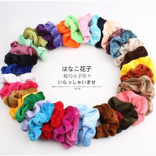 Free shipping Fashion Womens velvet hair scrunchies new color girls Hair Tie Accessories Ponytail Holder