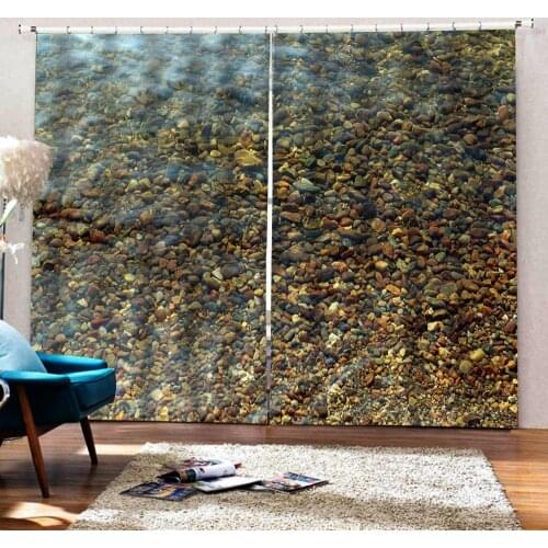 Cobblestone Shower Curtains Custom Design Creative Blackout Curtain Living room bedroom