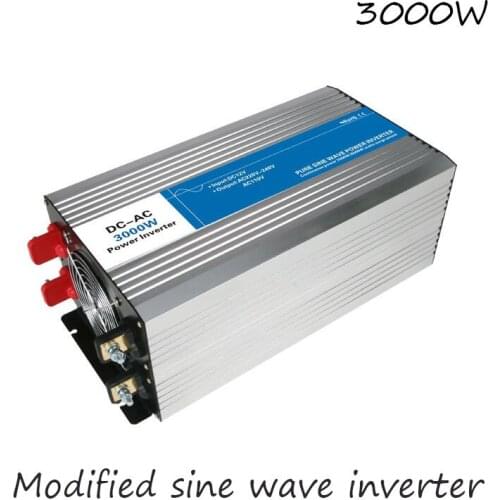 DC-AC 3000W Modified Sine Wave Inverter 12V To 220V Frequency Converter Voltage Electric Power Supply Digital Display USB China