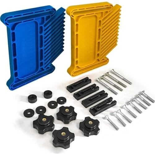 Woodworking Feather Loc Board Set Adjustable Double Featherboards Miter Gauge Slot Vertical Feather Board Woodworking DIY Tools