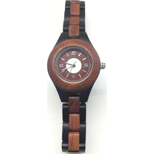 Wooden Watches for Women with Luxurious Strap in Wood, Quartz Watch with Luxurious and Versatile for Gifts Dropshipping