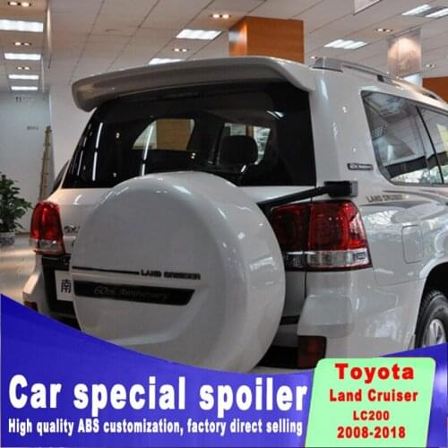 For toyota Land Cruise 2008 2009 2010 2011 2012 2013 2014 2015 2016 2017 2018 High Quality ABS Spoiler by primer or DIY paint