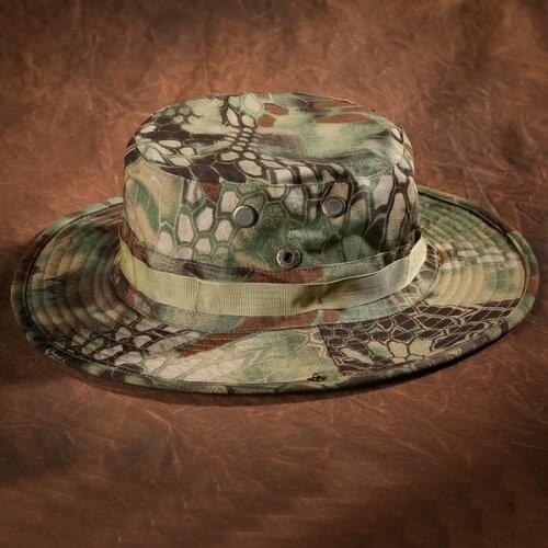 Outdoor Boonie Hat Military Tactical Camouflage Bucket Hats Blowhole Army Hunting Hiking Fishing Sun Protector Fisherman Cap New