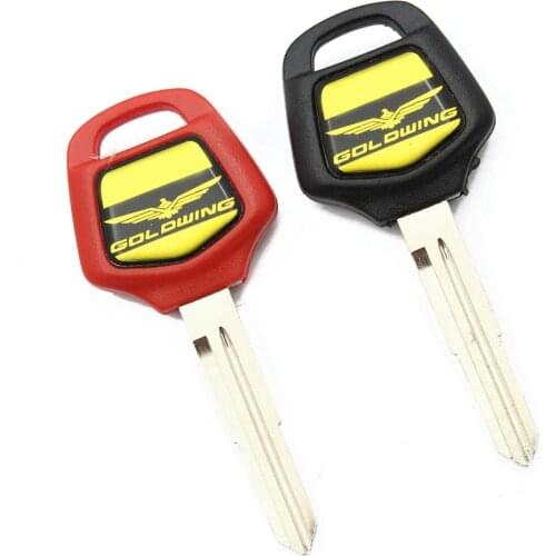 Key 1 Blank Installed Chip Uncut Blade Motorcycle Keys For Honda Goldwing GL1800 GL1500 2001-2011