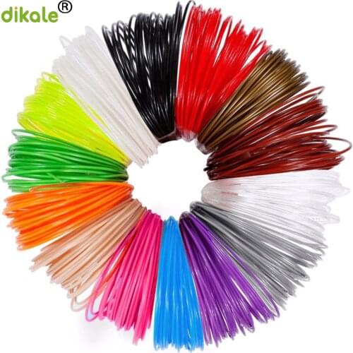 Dikale 3D Printing Material 3m x 12 colors 3D Pen Filament PLA 1.75mm Plastic Refill For 3D Impresora Drawing Printer Pen Pencil