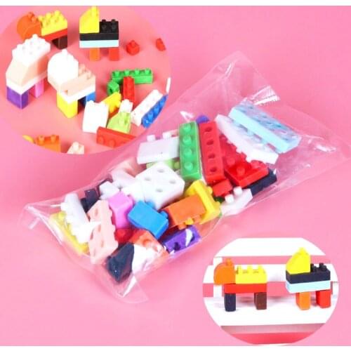 Childrens mini building block eraser can be assembled creative square rubber childrens DIY assembly kindergarten toy gift
