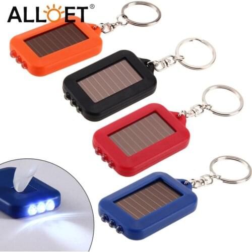 Multifunctional Solar Energy 3 Light LED Electric Torch Key Chain Accessory ABS Charging Faster Solar Energy Electric Torch