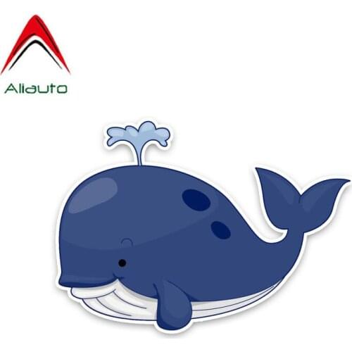 Aliauto Water and Blue Whale Animal Fashion Car Sticker PVC Waterproof Creative Cartoon Decoration Decals Accessories,14cm*10cm