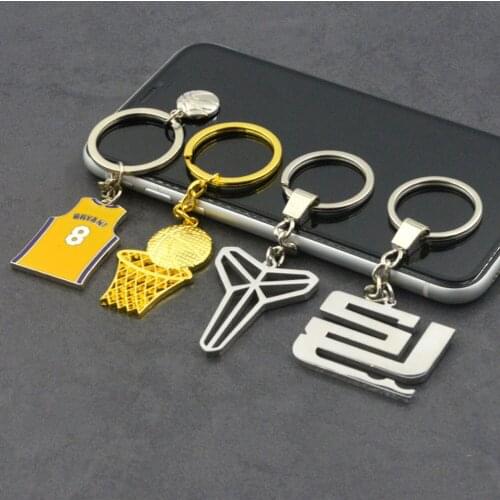 New Basketball Star LOGO Souvenir Car Keychains Pendant Boys Toys Figure Model Bag Ornaments Student Teenagers Birthday Gifts