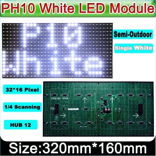 P10 white LED Display Module, Message Board,P10 LED Brand Sign electronic moving text,P10 White LED sign panel
