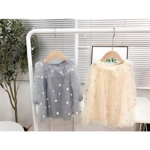 Princess Dress Girls Costumes Spring Autumn Embroidered Flower Long Sleeves Girls Dresses For Party And Wedding Kids Clothing