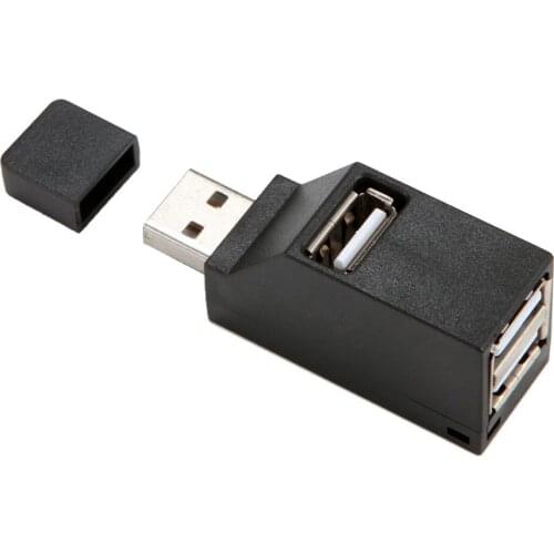 Portable 3Port USB2.0 Splitter Adapter Hub Converter For PC Laptop Notebook