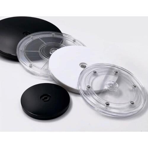 Turntable Solid Transparent Plastic Base Accessories For Dining Table Display Stand Shelves Toys Ball Plastic Turntable