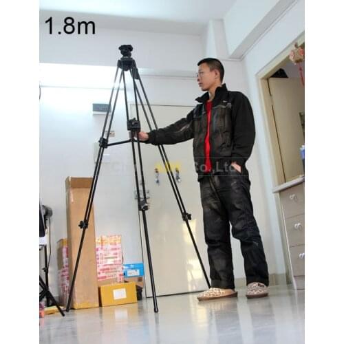 Professional Camera Tripod 1.8m with Fluid Head For Canon Nikon Sony JVC DV DSLR