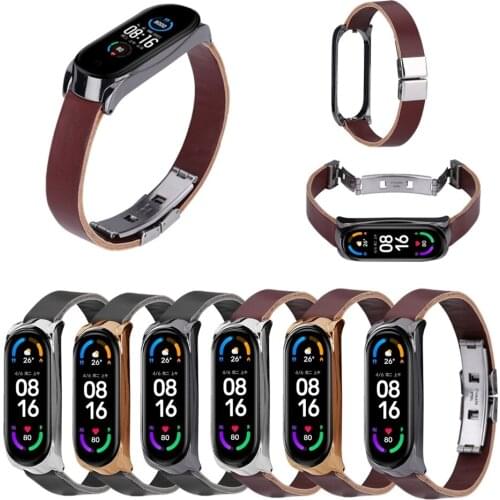 Double Press Butterfly Buckle Wrist Strap Simple Replacement Wristband Buckle Case Suitable for Xiaomi Mi Band 6/6 NFC
