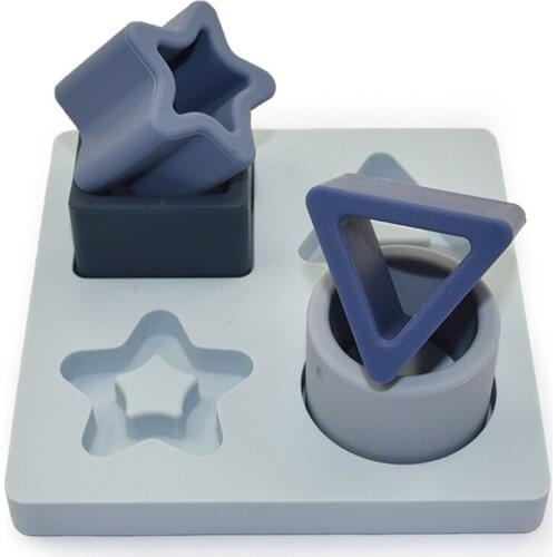 Modern Jigsaw Toys Teethers Blocks Shapes Recognition Small Size Easy Grasp