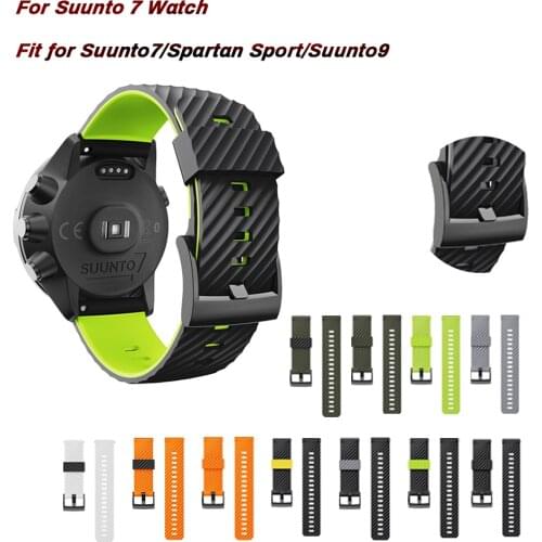 Sport Silicone Watchand Strap For Suunto Spartan 7/Suunto 9/Suunto Spartan Sport Wrist HR /Suunto D5 Bracelet Adjustable Strap