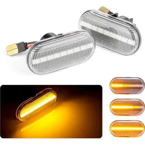 LED Dynamic Side Marker Light Sequential For Renault CLIO ESPACE KANGOO MEGANE LAGUNA MASTER 19 2PCS Turn Signal Blinker Light