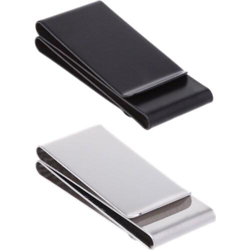 Stainless Steel Slim Double-sided Money Clip Purse Wallet Credit Card ID Holder Au6 21 Dropship