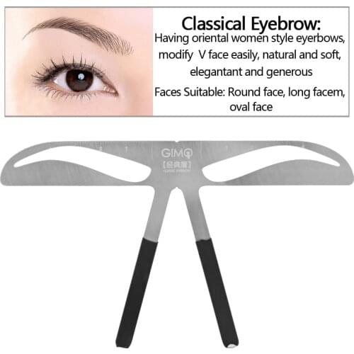 Eyebrow Shape Stencil Permanent Makeup Tattoo Kit Supply DIY Template Ruler Reusable Beauty Cosmetic Tools for Makeup Beginners