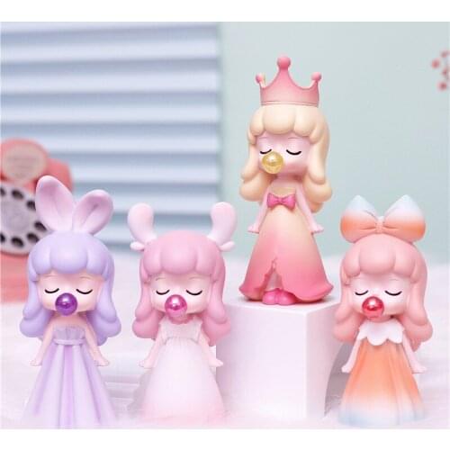 Girl Car Ornaments Blowing Bubbles Girl Resin Crafts Decoration Birthday Gift Car Accessories Interior Pink