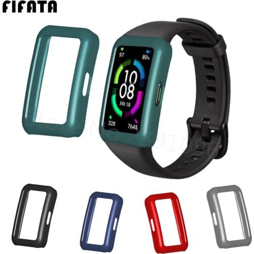 FIFATA Protection Case For Honor Band 6 Protector Cover Bumper PC Hard Shell Watch Cases For Huawei Honor Band 6 Accessories