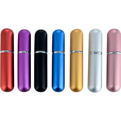100pcs 5ml Refillable Portable Mini Perfume Bottle Aluminum Atomizer Empty cosmetic case by DHL
