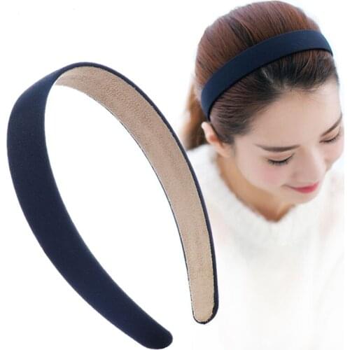 100pcs/lot DIY Simple Multi Pure Colore Lace Fabric Head Bands 2.8CM HeadBands Hair Styling Tools Accessory HA1541