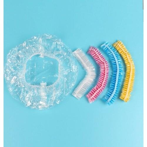 20PCS Disposable Shower Hats One-Off Elastic Shower Bathing Caps One Time Caps for Hotel SPA Hair Salon Bathroom Accessories