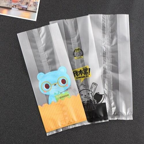 300 X Clear/Frog Flat Open Plastic Cookie Bag Cellophane For Gift Bakery Packing Packaging 9x22.5cm