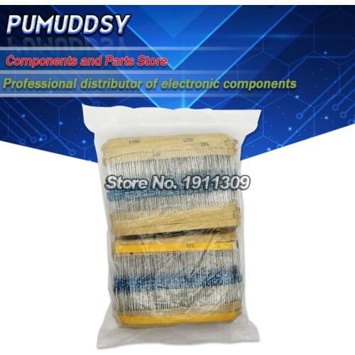 3120pcs 156Values Electric Unit 1/4W Power Metal Film Resistor Kit 1R-10M 1% Tolerance Assortment Set 1ohm-10Mohm samples pack