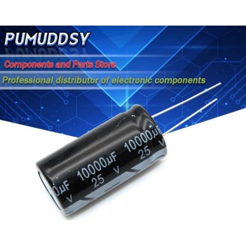 5PCS Higt quality 25V10000UF 18*35mm 10000UF 25V 18*35 Electrolytic capacitor